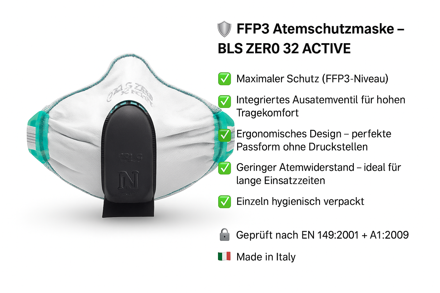 FFP3 Maske BLS ZER0 32 ACTIVE